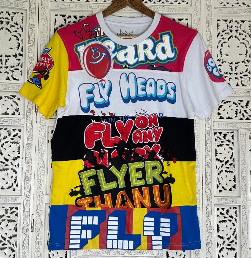Born Fly Stay Fly Short Sleeve Candy Themed Graphic T Shirt Sz Small