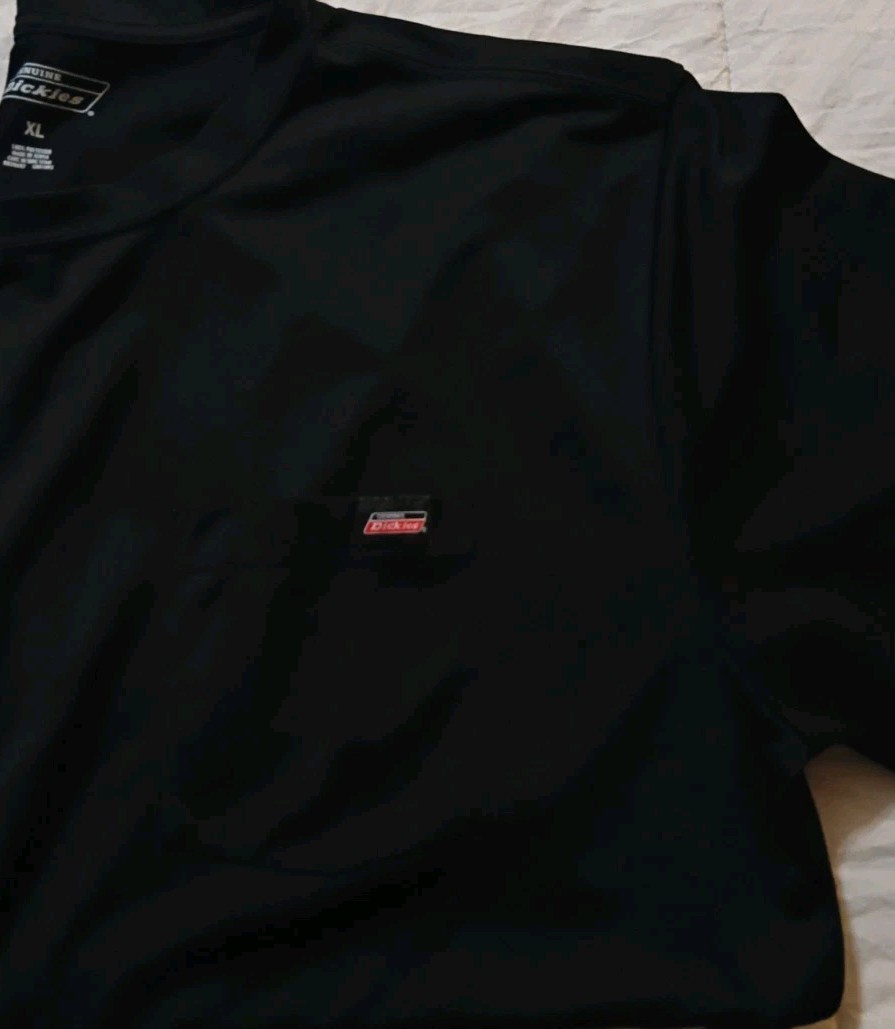 Men’s Dickies Short Sleeve Active/Workwear Pocket Tee.Black XL Crewneck