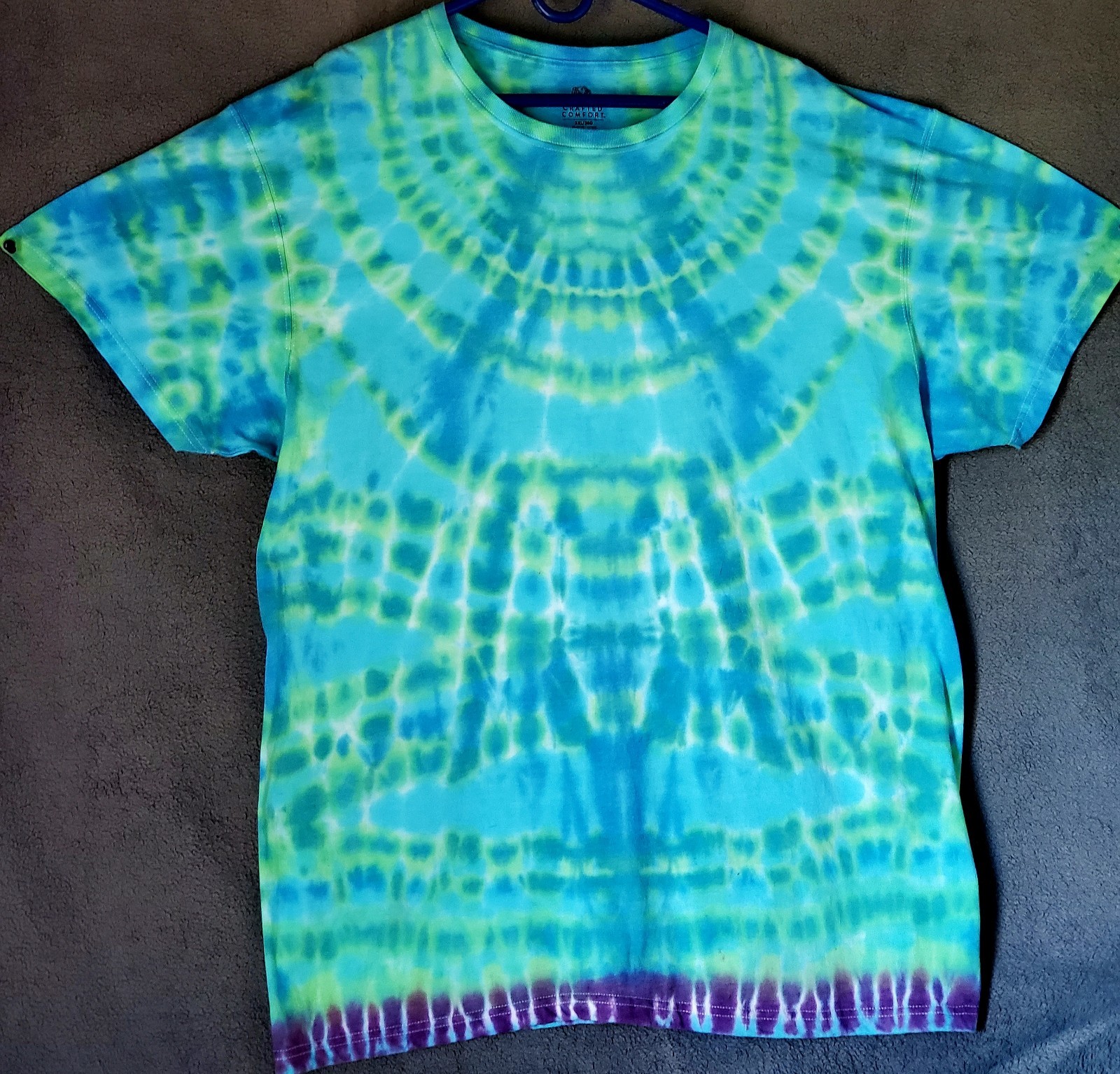 HANES 100% SIZE 3X LARGE Cotton Tye Dyed Shirt Pre-washed WON’T FADE VERY SOFT