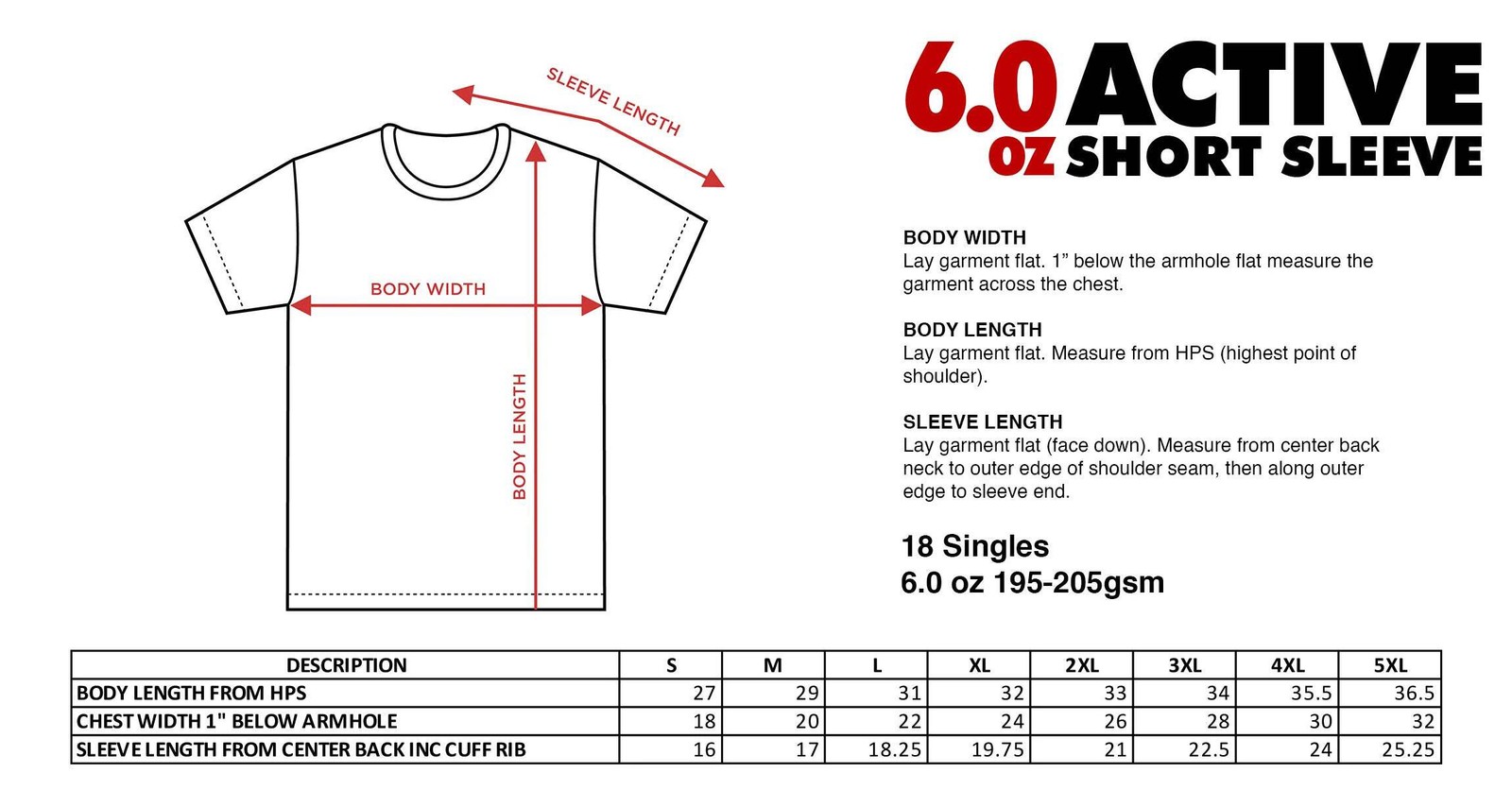Shaka Wear 6.0 oz Active Short Sleeve T-Shirt