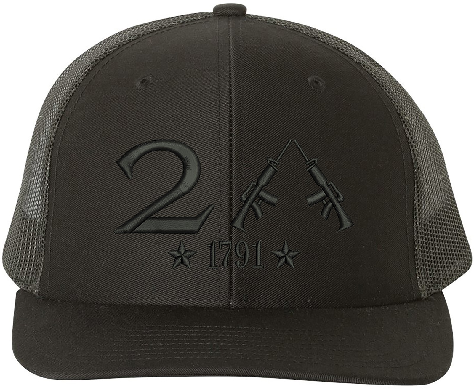 Only 2A The 2nd Amendment Richardson Embroidered One Size Fits All Trucker Hats