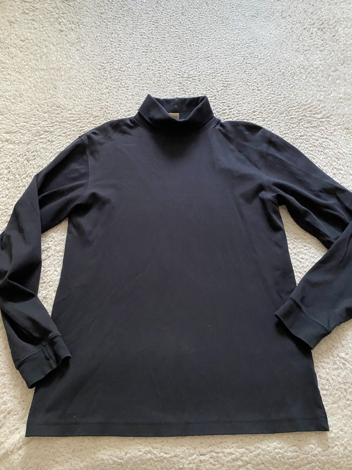 L.L. Bean Men Long Sleeve High Neck T-Shirt Black Size S