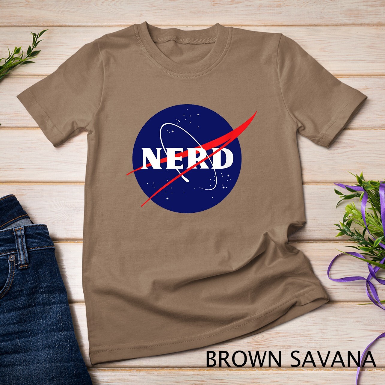 Funny NASA Nerd Logo Parody Science Astronomy Astronaut Unisex T-shirt