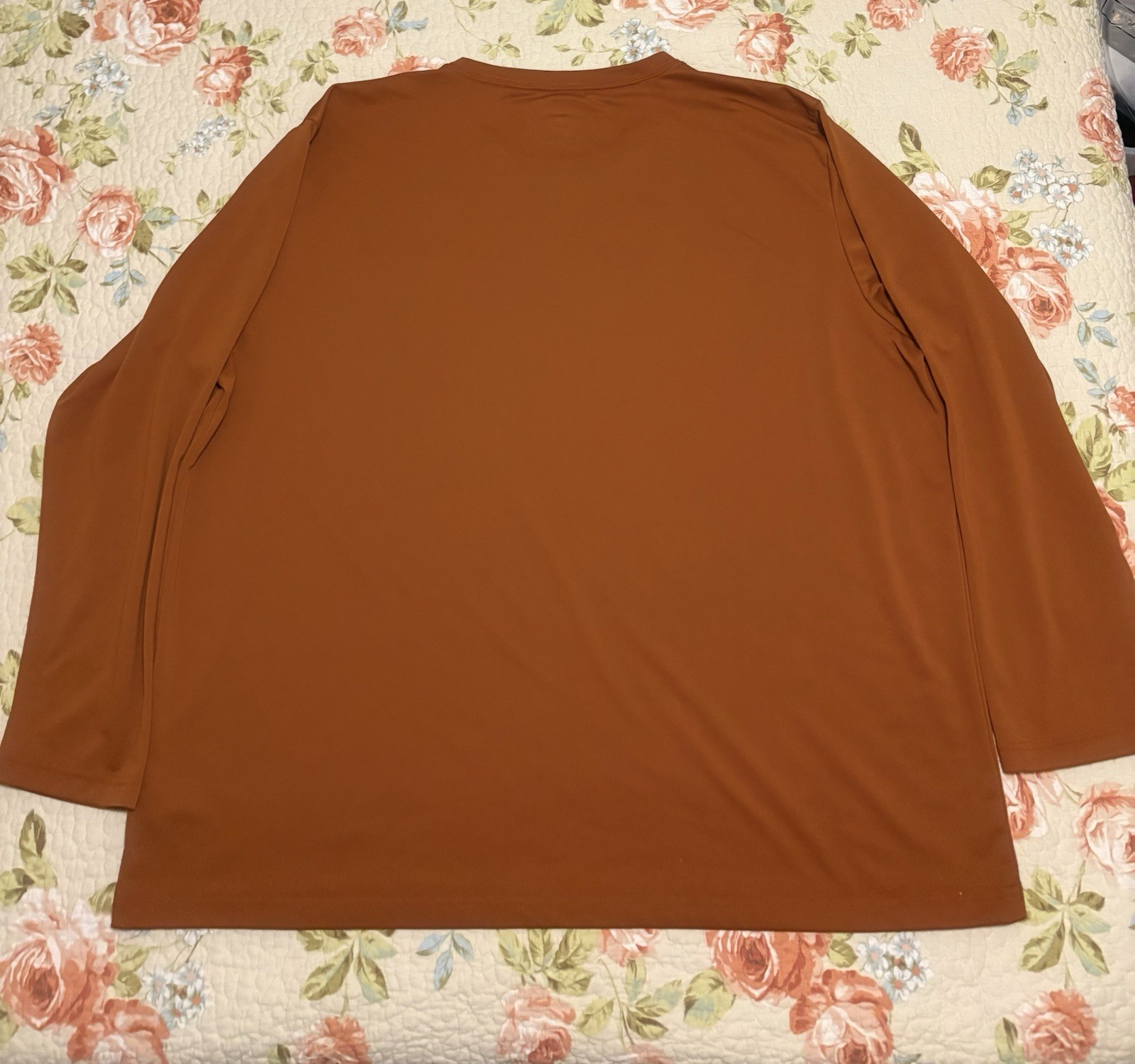 Dickies Long Sleeve Shirt Men’s Size 3XL Orange Rust Pocket Polyester