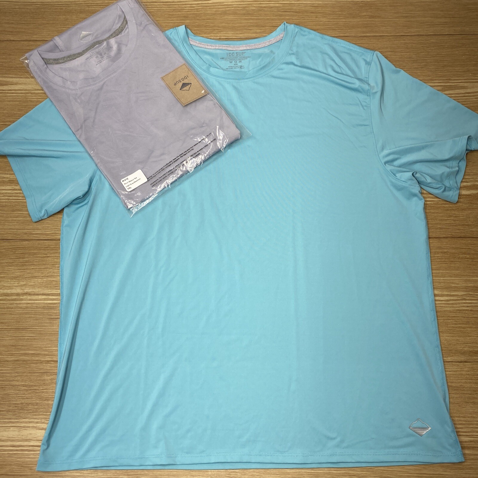Mens T-Shirt 2XL 2 PCS Active Gym Training Short Sleeve Tee Round Neck