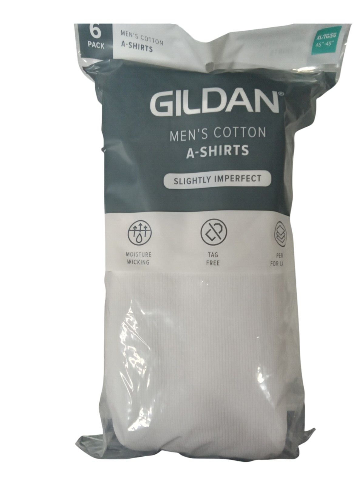 Gildan Mens A-Shirts 6PK White SM-3XL ( Slightly Imperfect)