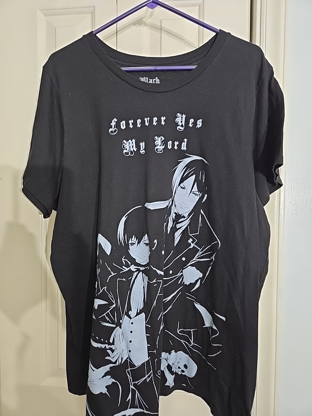 Black Butler Shirt Mens L-XL Forever Yes My Lord Anime Aniplex