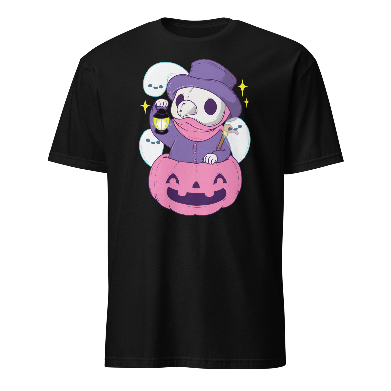 Pastel Goth Plague Doctor Shirt Pumpkin Halloween Occult T-Shirt Size S-3XL Gift