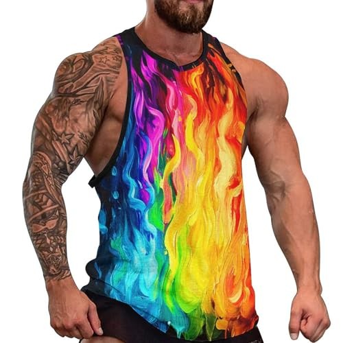Rainbow Summer Lightweight 3D Tank Top
