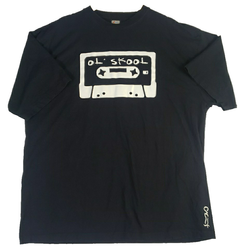 Ol Skool On Cassette Tape 3X Large Black T-shirt International Basic Source