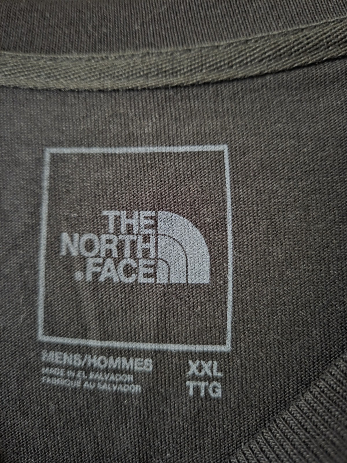 The North Face Black Cotton Graphic Logo Men’s T-Shirt Standard Fit XXL Crew