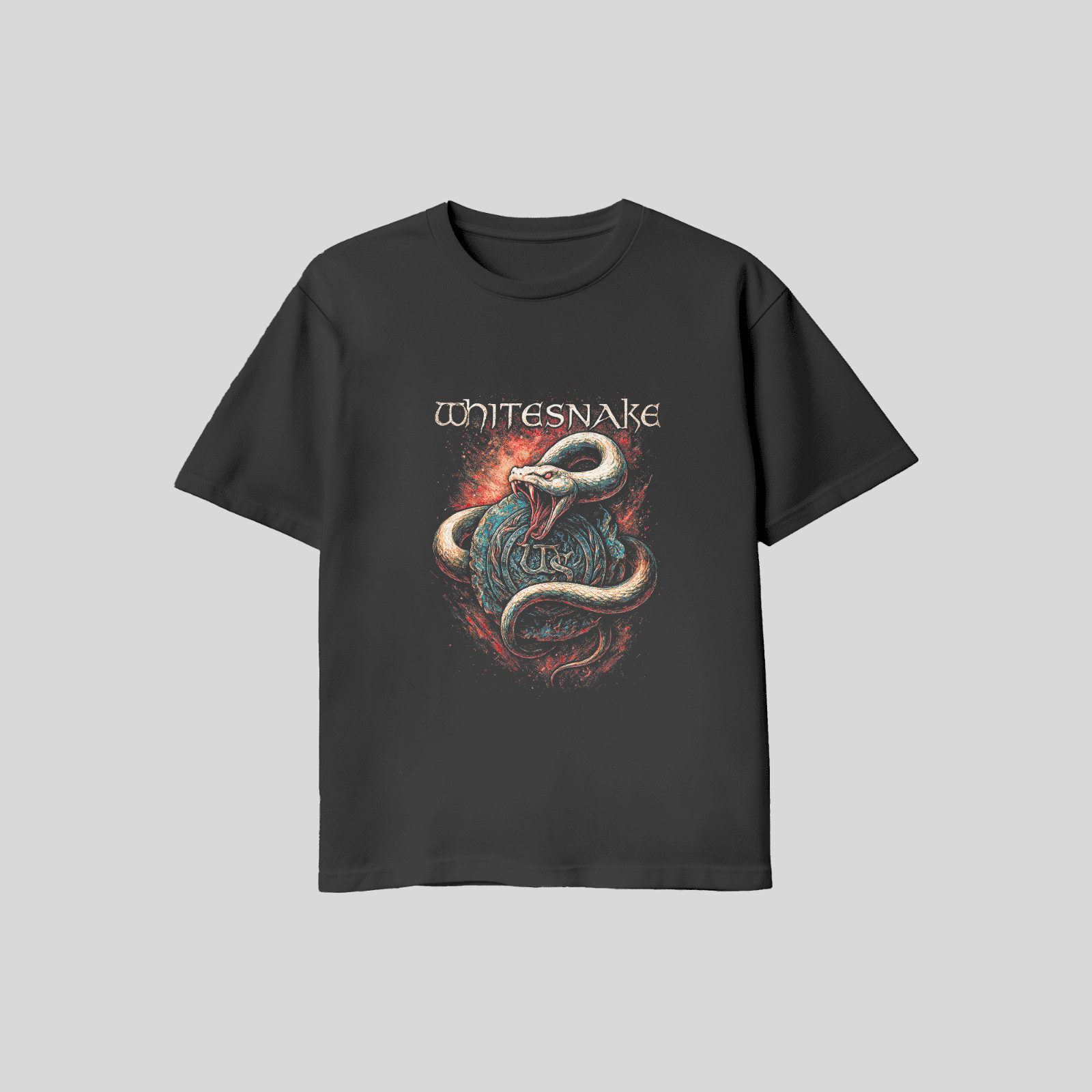 Whitesnake Snake T Shirt Black Gildan XL L M
