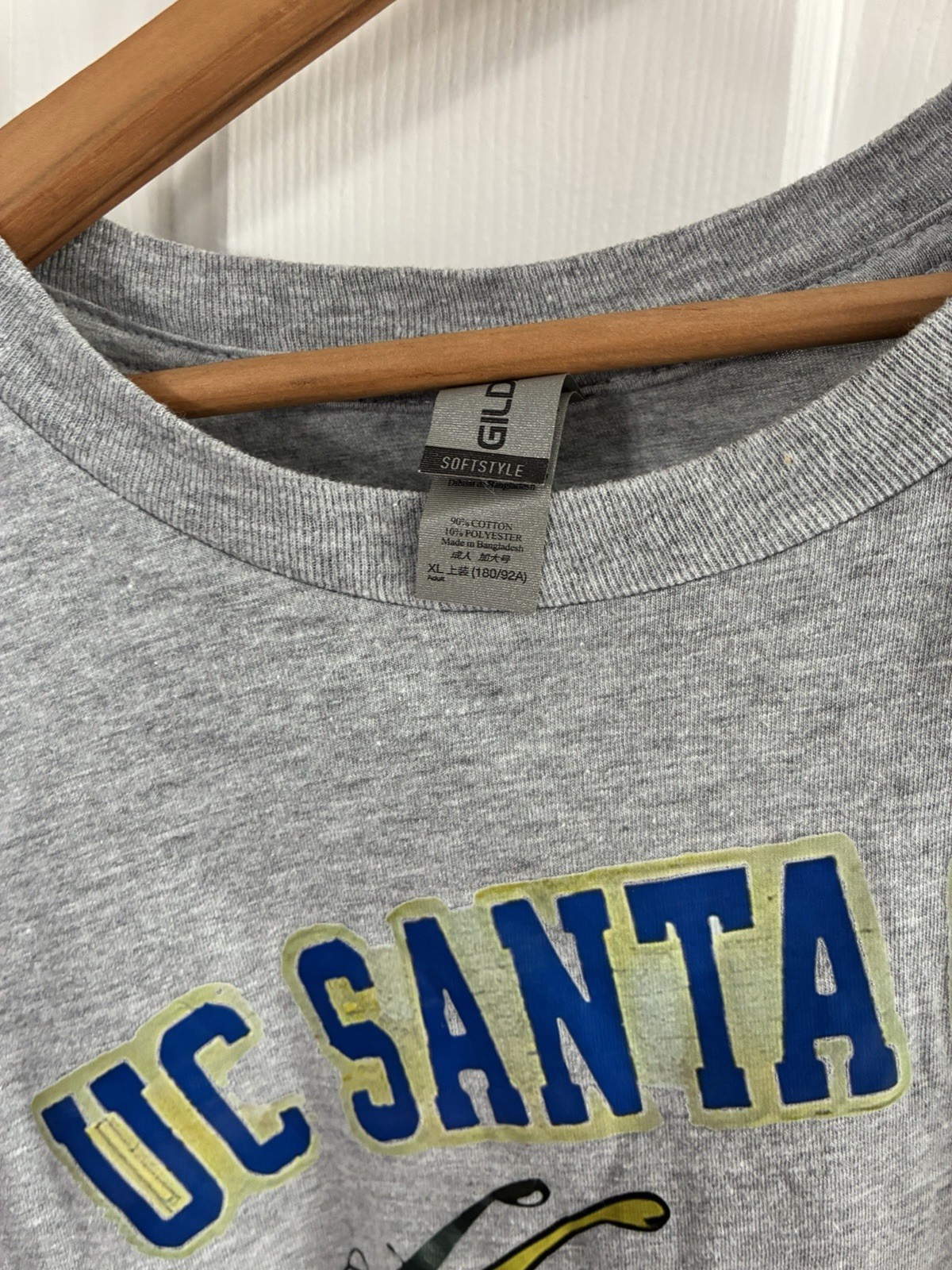 UC Santa Cruz Banana Fiat Slugs Heather Gray T-Shirt Men’s XL Pulp Fiction 1997