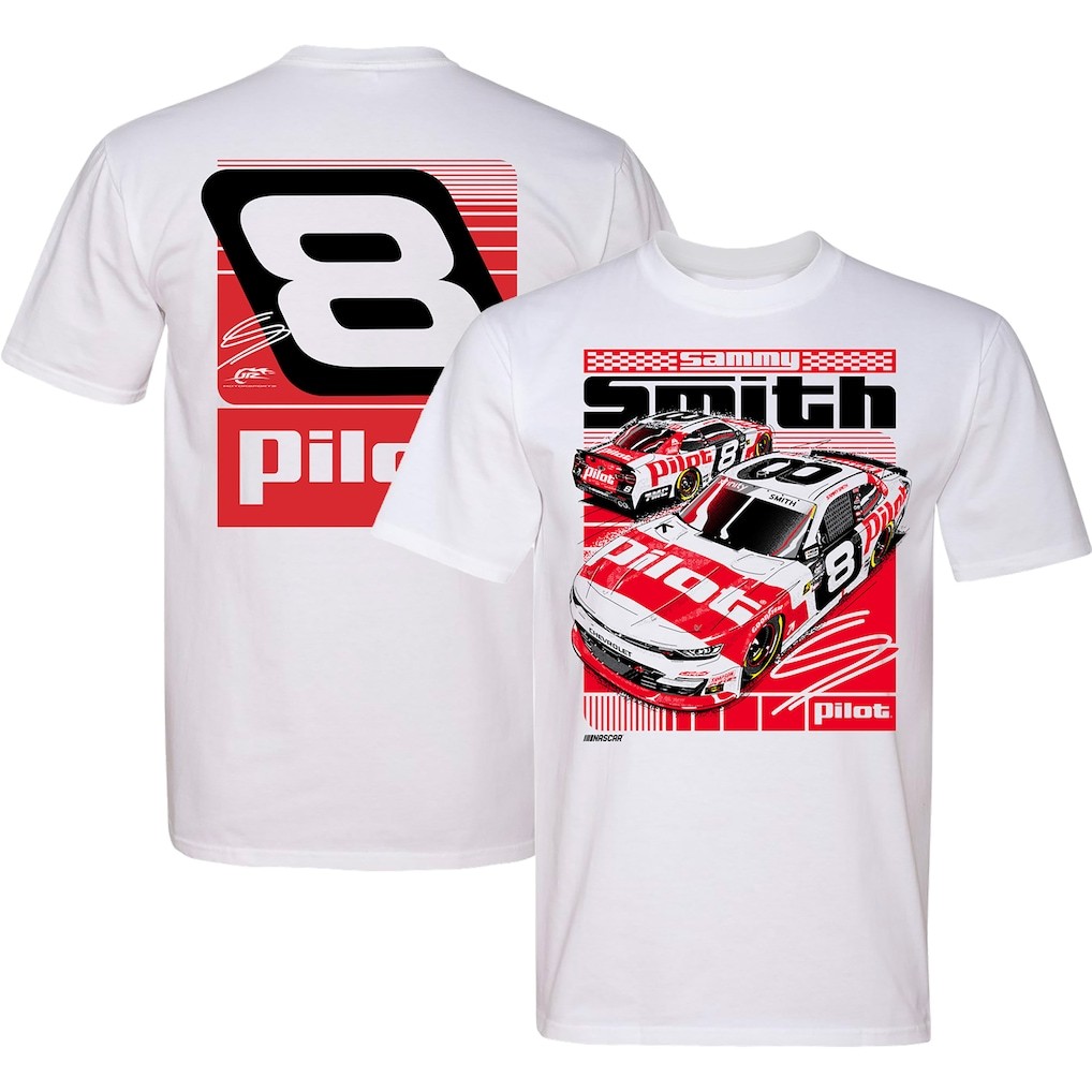 Sammy Smith Pilot #8 Car T Shirt NASCAR JR Motorsports Racing Tee