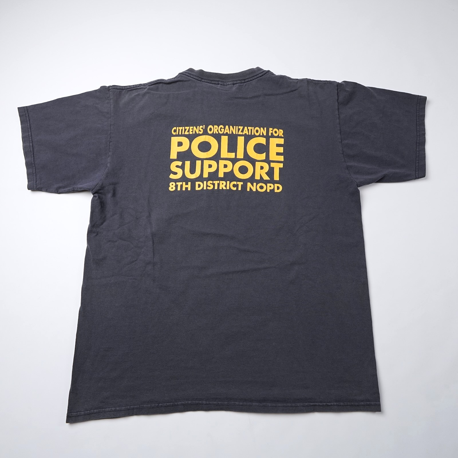 New Orleans COPS 8th District NOPD Police Support T-Shirt Mens Large Black Y2K