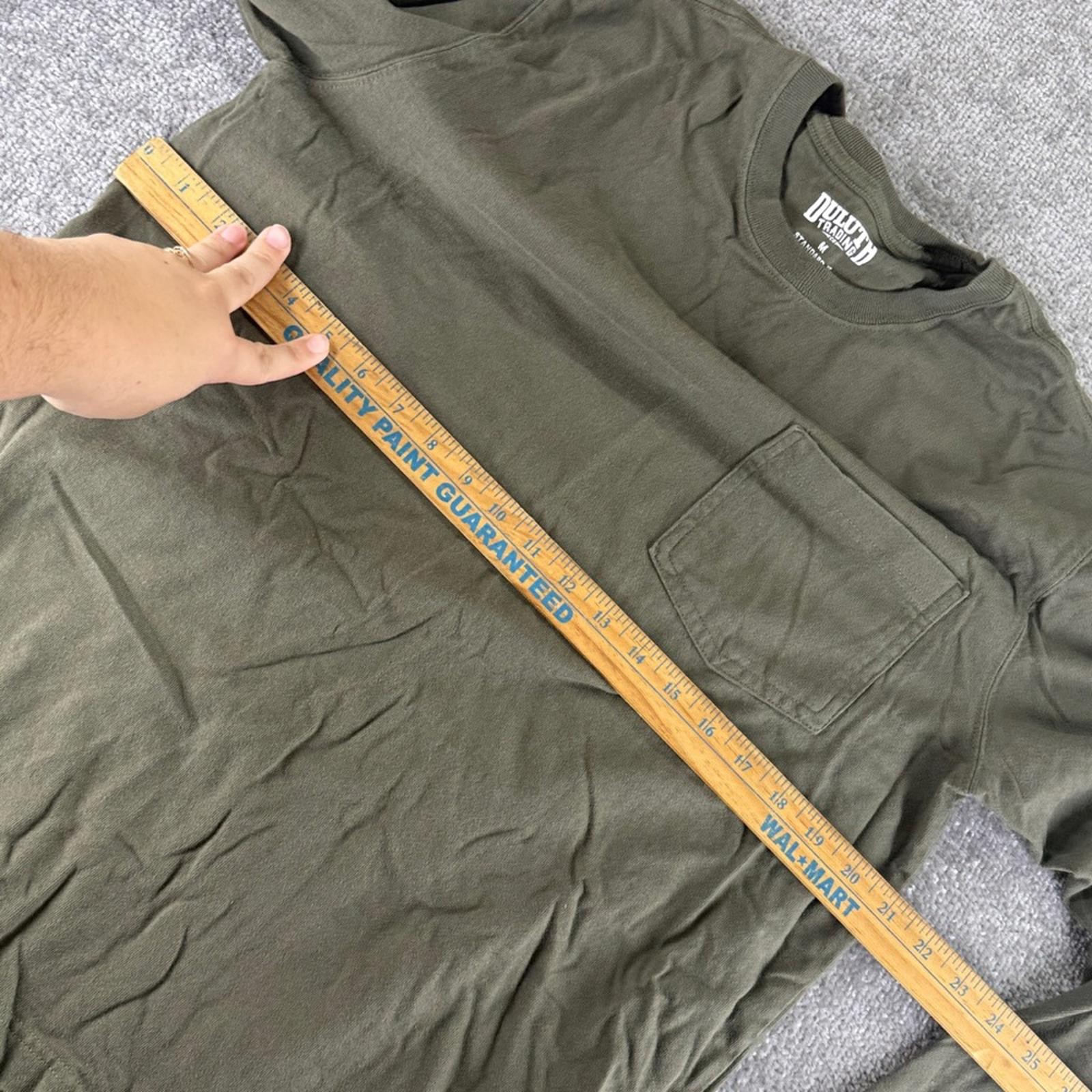 Duluth Long Sleeve Green Longtail T Shirt Untucked Length Standard Fit Mens M