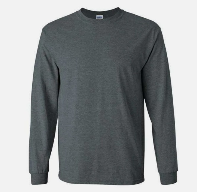 Gildan Ultra Cotton Long Sleeve T-Shirt Style G2400, Dark Heather (6 Pack)- 2XL