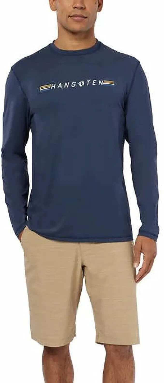Hang Ten Men’s XL Rash guards – Switchfoot Long Sleeve Sun Tee Shirt UPF 50+ NWT