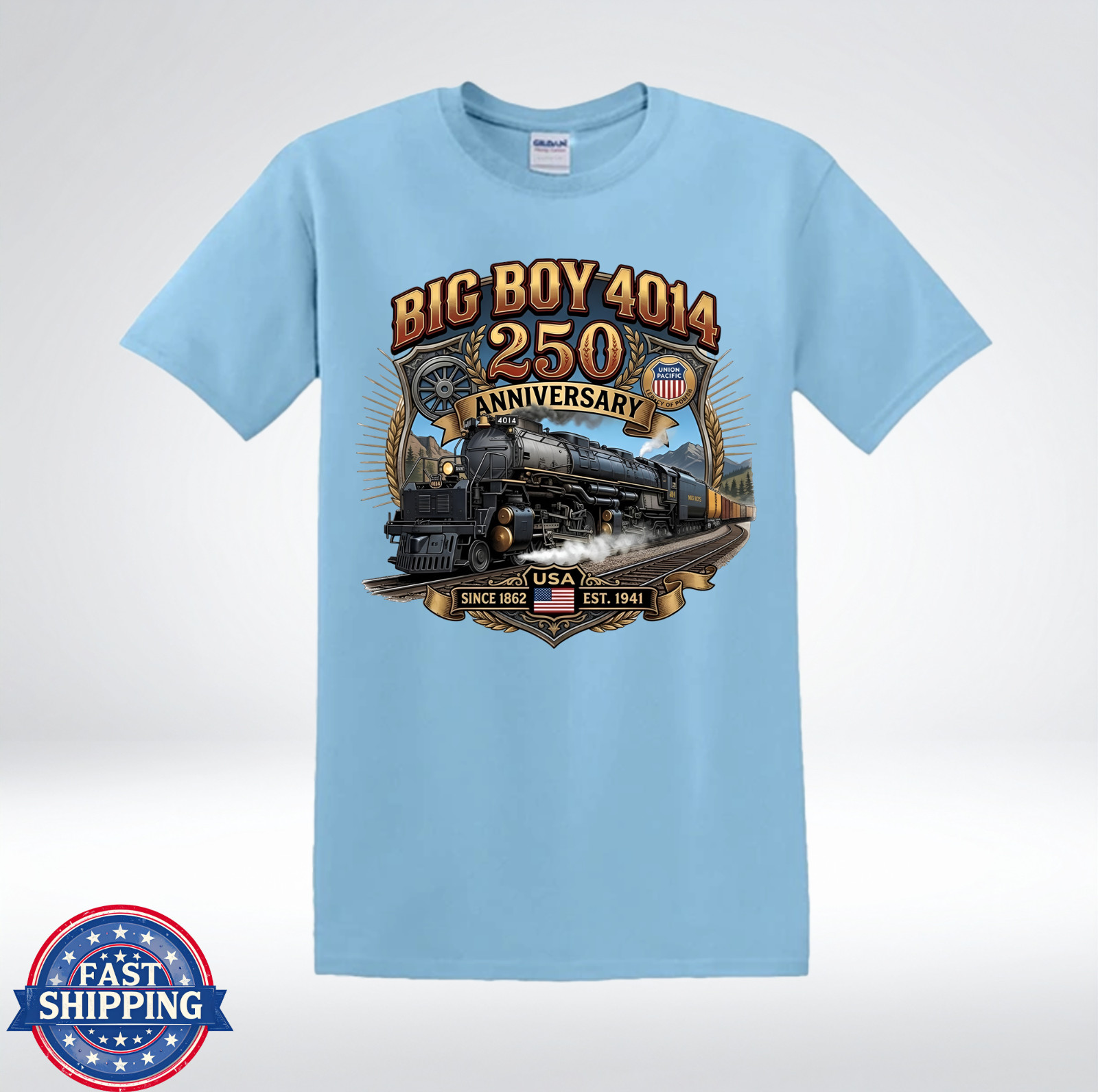 Big Boy 4014 250 Anniversary Steam Train T-Shirt