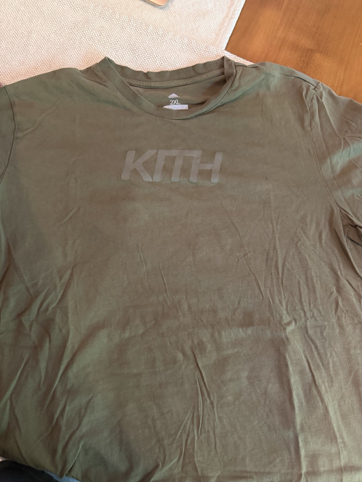 Kith Men’s Green Logo Graphic Print Short Sleeve Crew Neck T-Shirt 2XL