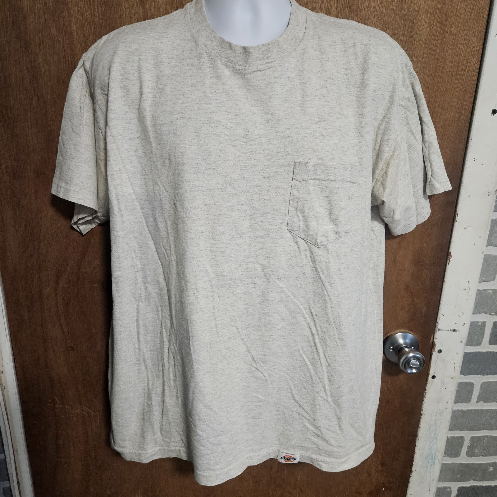 Vintage Dickies Shirt Mens XL Gray Faded Gradient Pocket Single Stitch