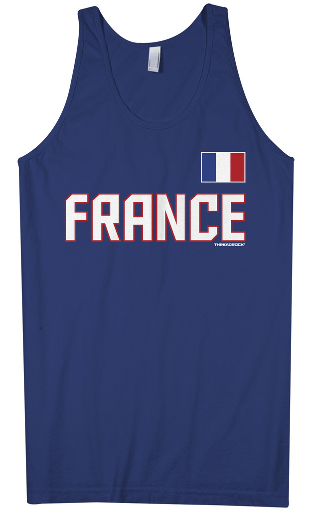 Threadrock Men’s France National Team Tank Top French Pride