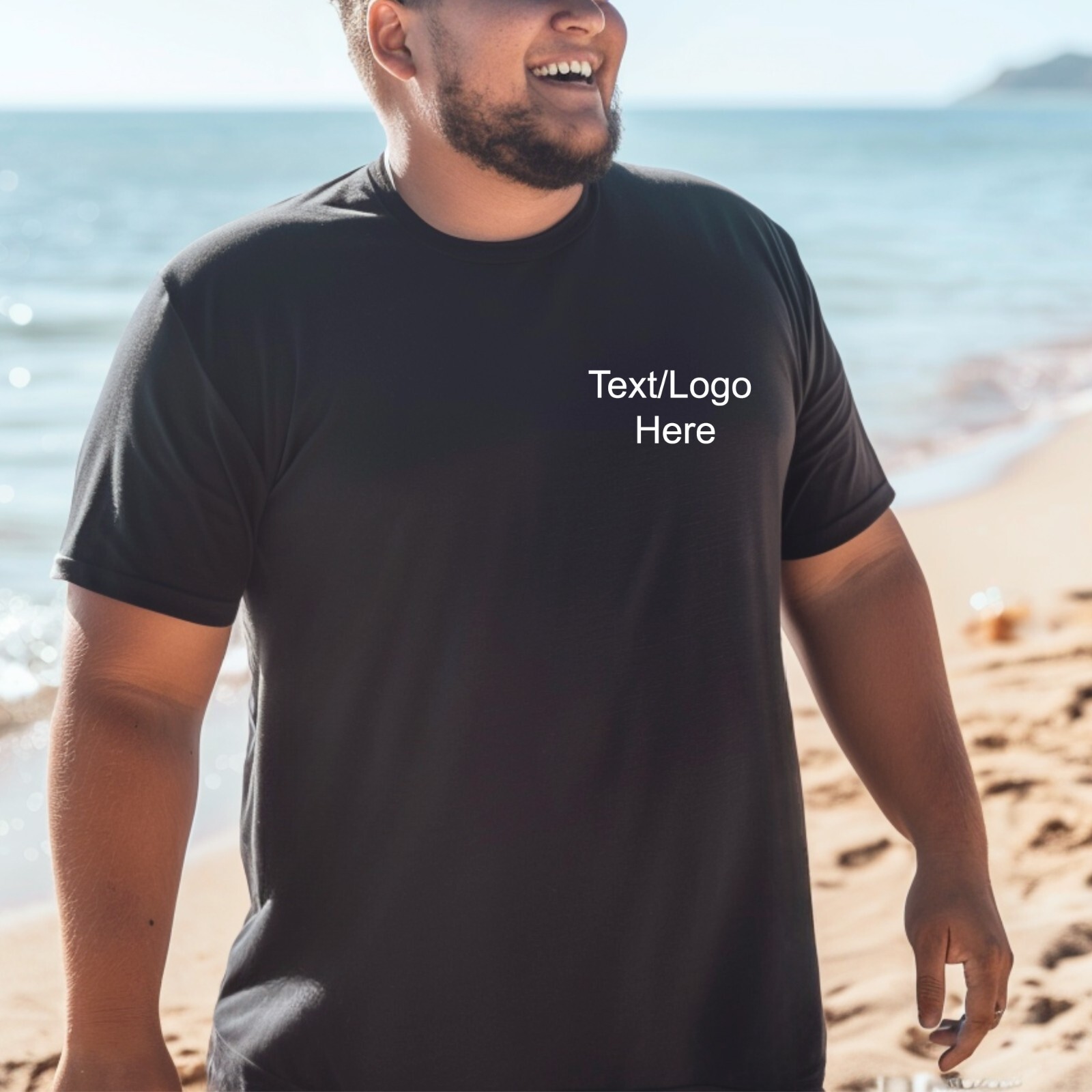 Personalised Custom Printed Crew Neck T-Shirt Work Wear Uniform Event Text Logo