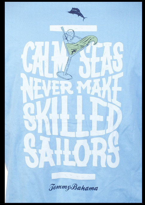 $45 TOMMY BAHAMA Sky Blue CALM SEAS Relaxed Fit Short Sleeve T-shirt NWT