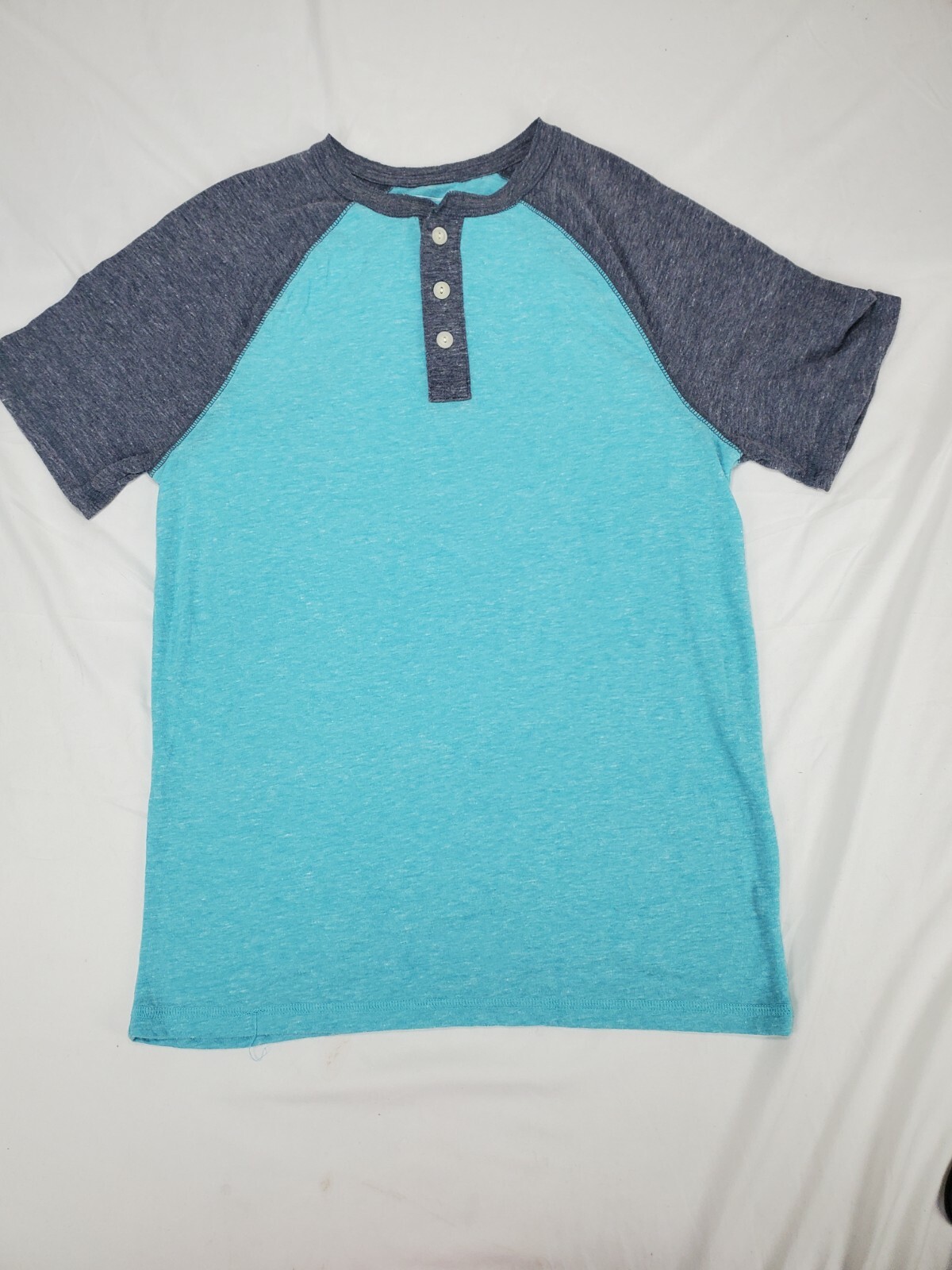Men’s Urban Pipeline Short Sleeve Henley Teal Gray Small
