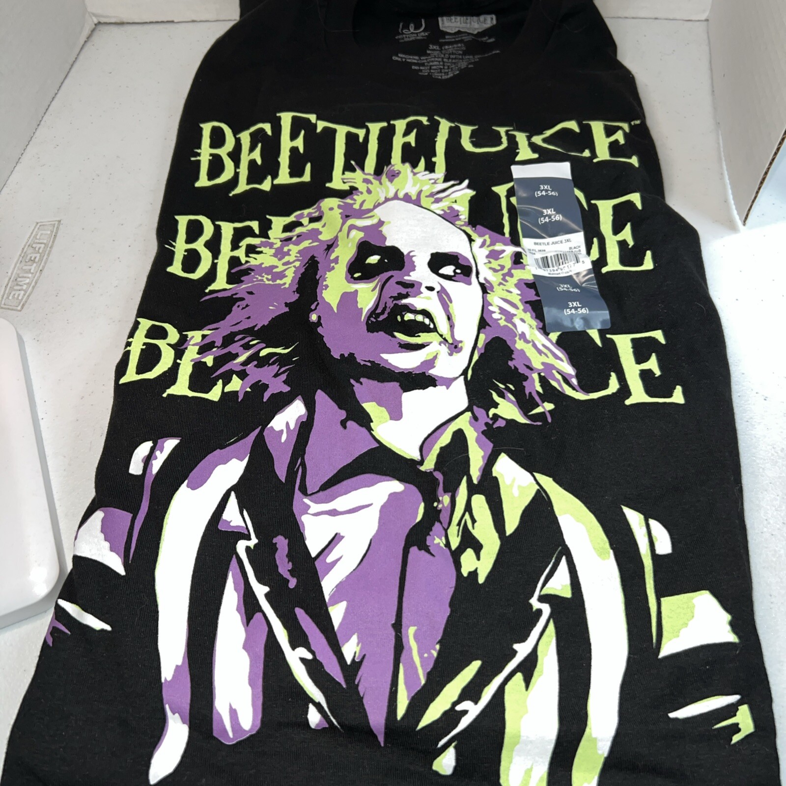 Beetlejuice Movie T-shirt Unisex Men’s Size 3XL NWT Black Spooky Halloween