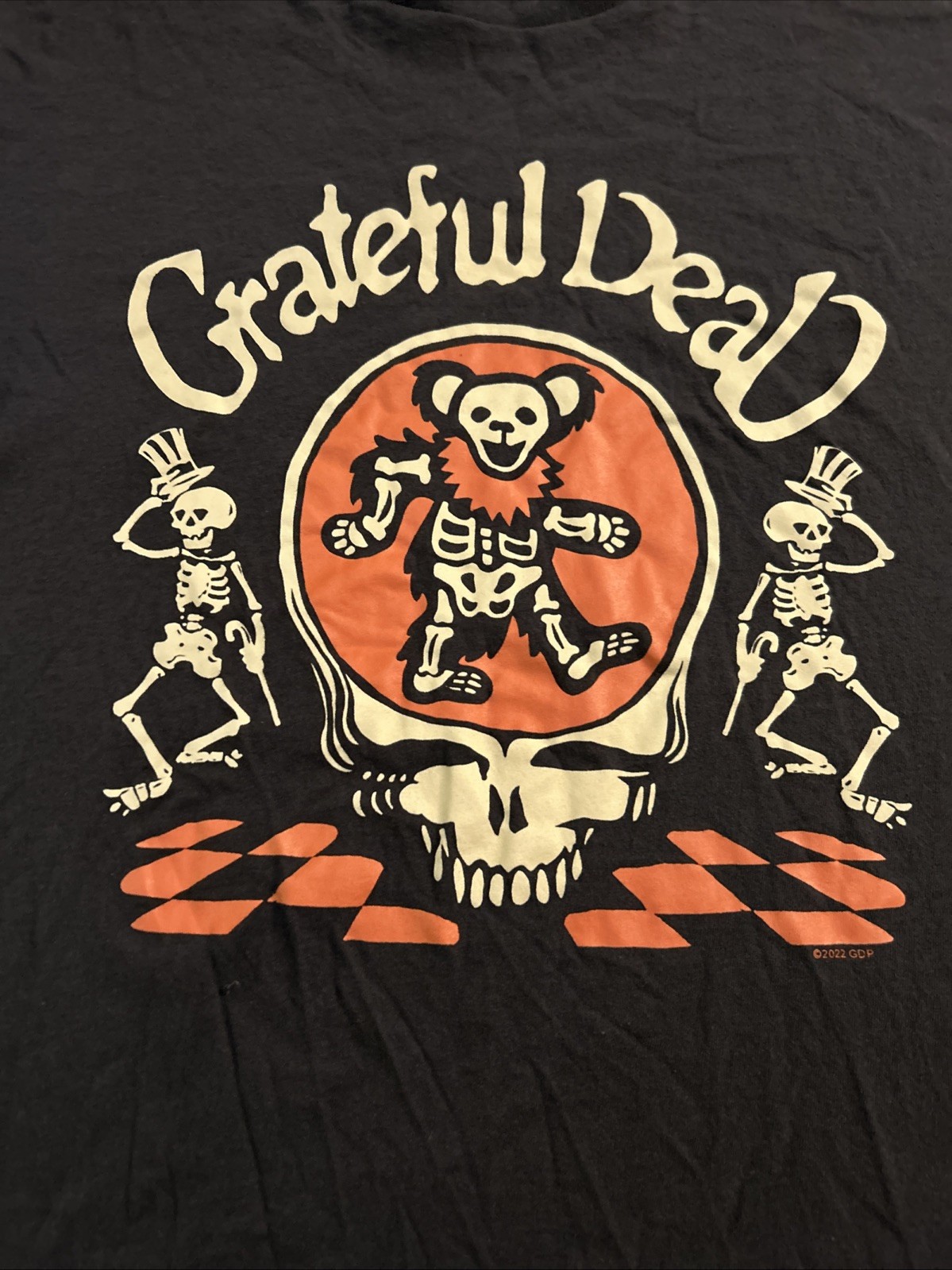 Grateful Dead Skeleton Dancing Bear Halloween T Shirt Size Large