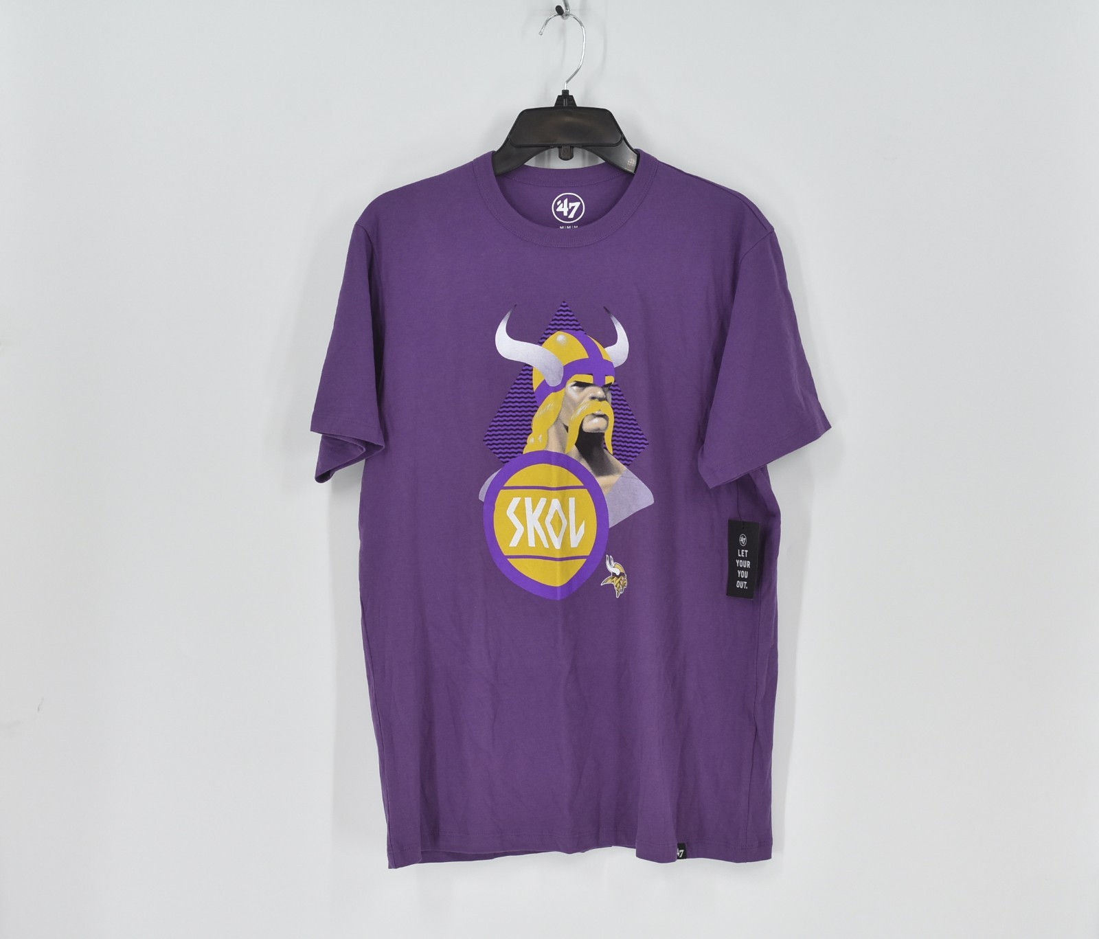 Men’s ’47 Brand Minnesota Vikings Skol T-Shirt In Purple Size Large