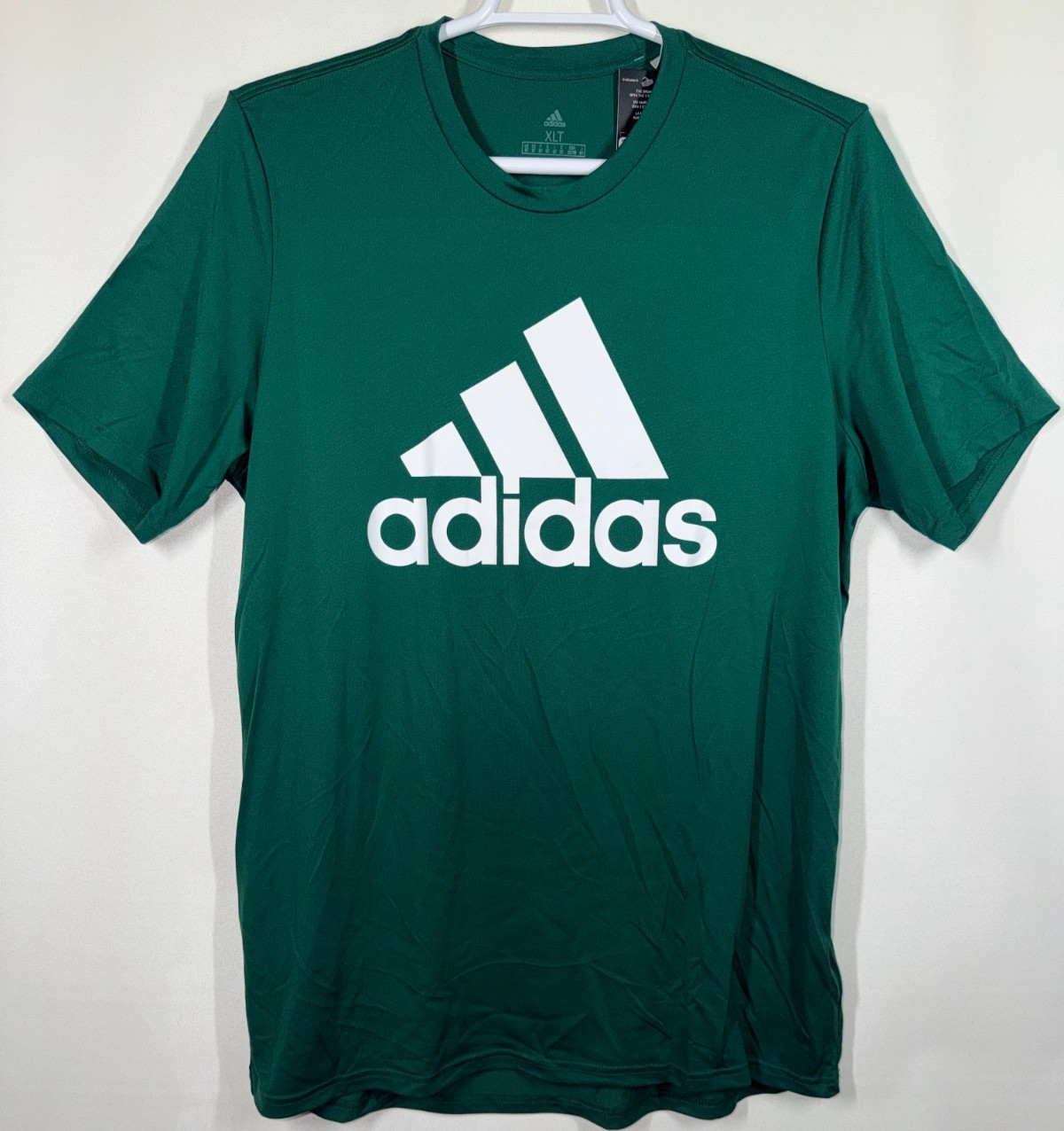 Adidas Big & Tall Mens XLT Badge of Honor Ultimate Green Logo T-Shirt New Tags