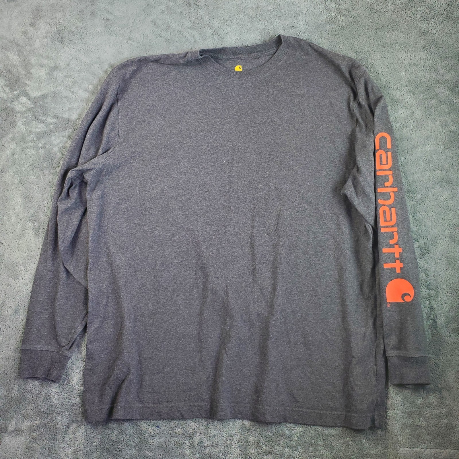 Carhartt Shirt Mens XL Gray Long Sleeve Original Fit Graphic Crew T-Shirt K231