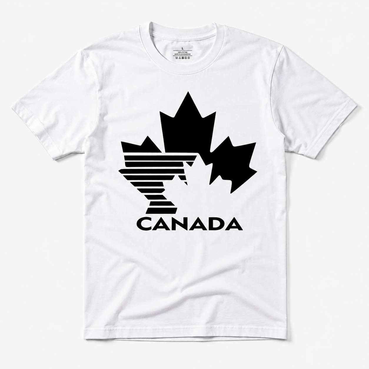 Canada Maple Leaf Graphic T-Shirt Canadian Pride Flag Style Casual Tee