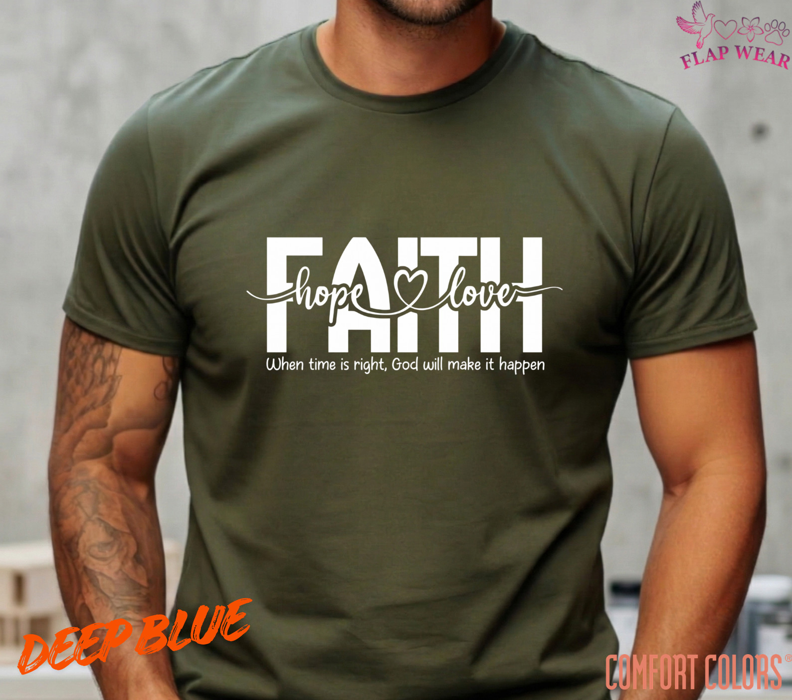 Unisex Faith Hope Love T-Shirt, Men T shirt,Women T shirt Gift ReligionTop