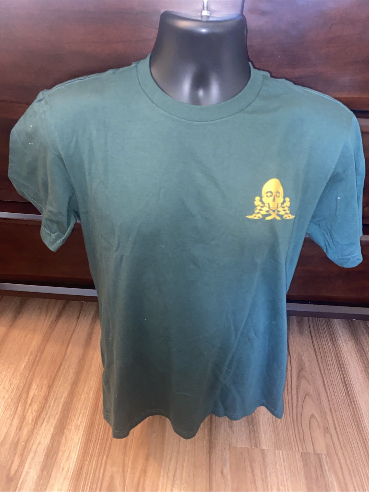 NWT Fasthouse Mens T Shirt “Band Of Misfits” Skull Green Size Small