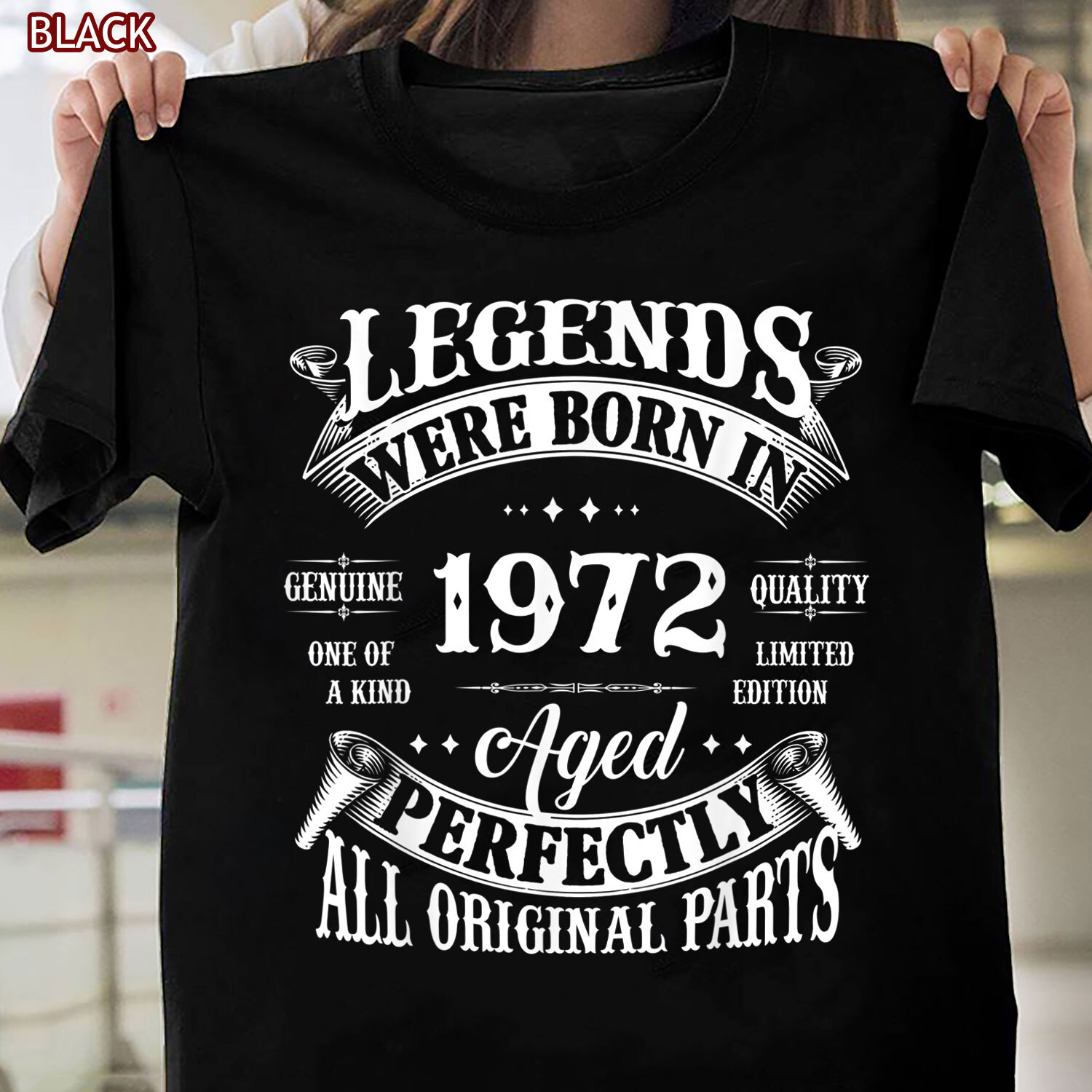 51st Birthday Tee Vintage Legends Born In 1972 51 Years Old Gift T-Shirt