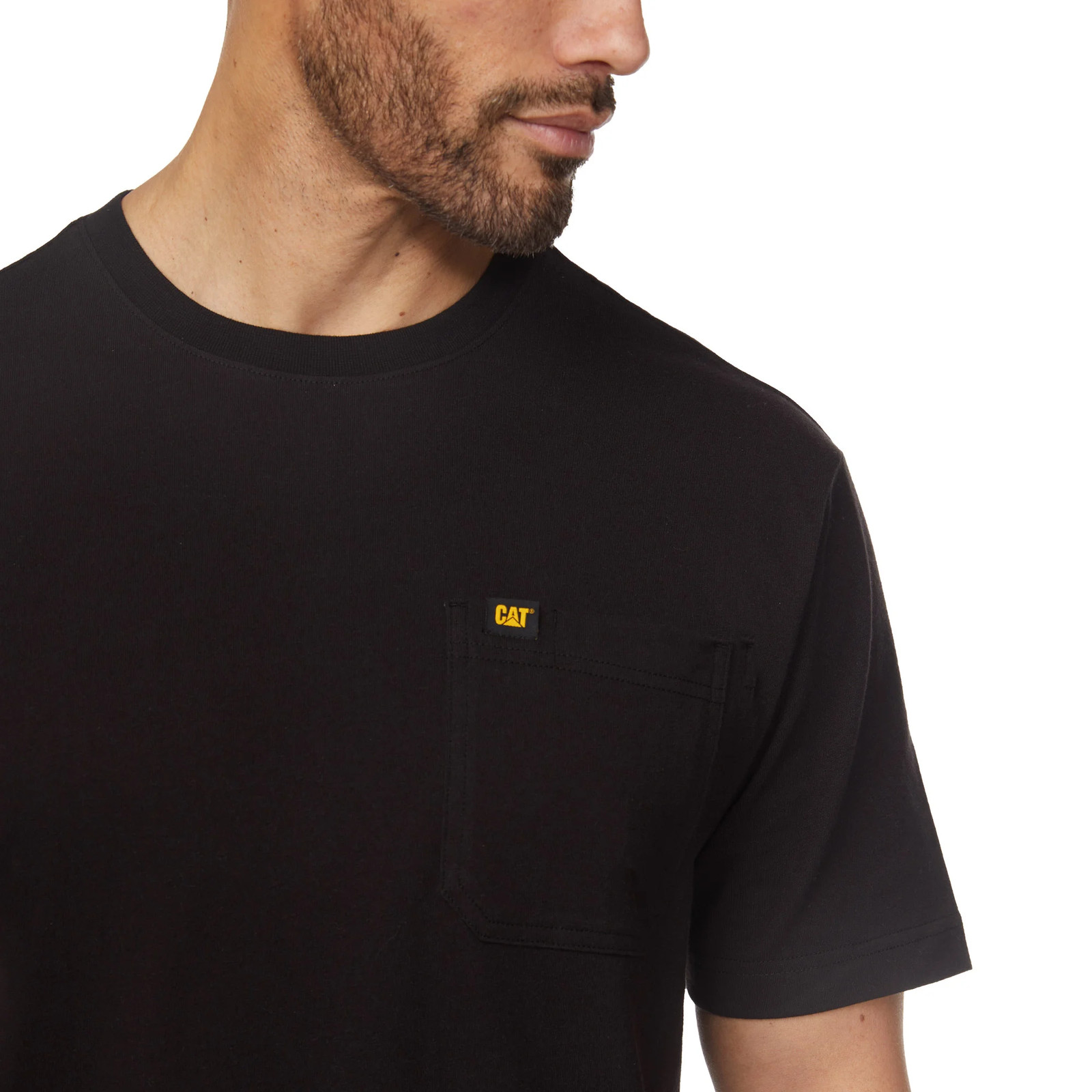 CAT Caterpillar Men’s Pocket T-Shirt 100% Cotton Short Sleeve Workwear Tee S-XXL