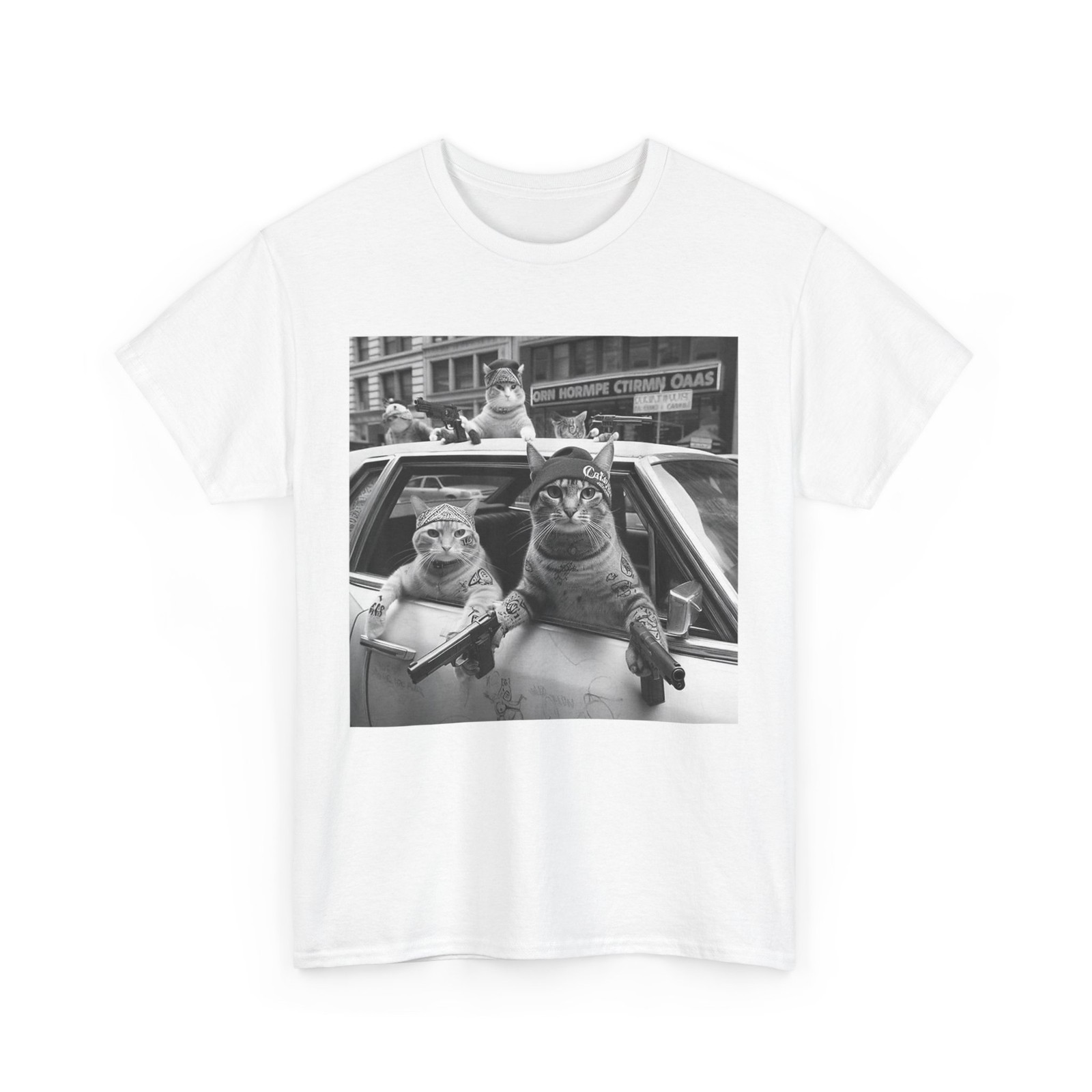 Gangster Cats Street Shirt, Cat Meme Women Men Funny T-Shirt