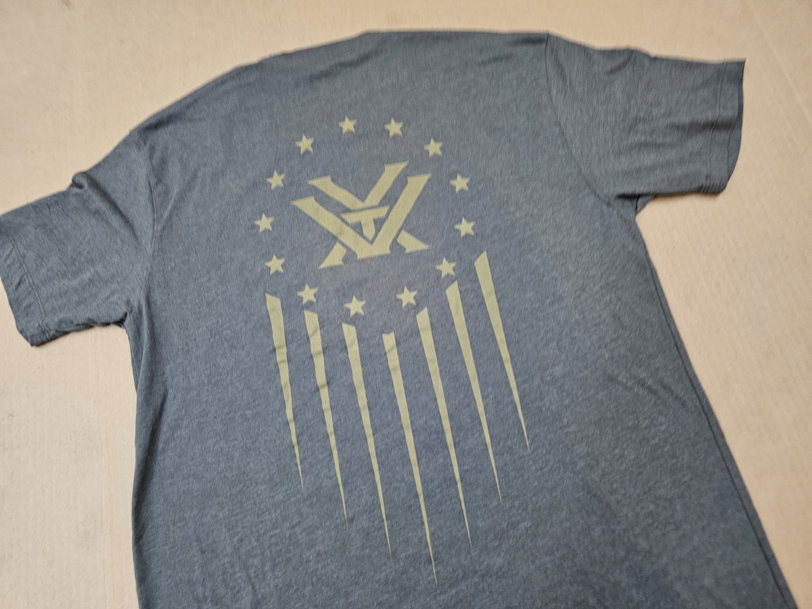 Vortex Optics Mens Large Graphic T-Shirt Gray Heather Distressed Logo Tee