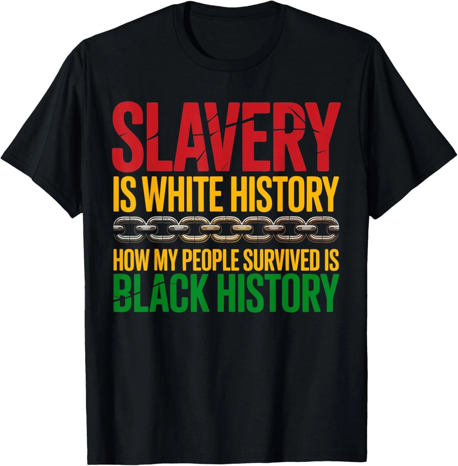 Slavery Is White History Juneteenth Black History Unisex T-Shirt