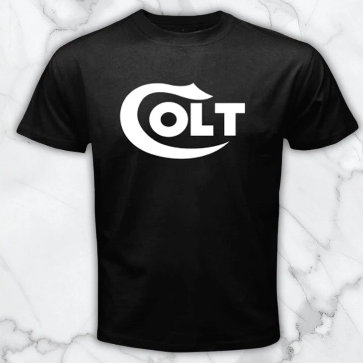 COLT Firearms Guns Men’s Black Graphic T Shirt Freeships