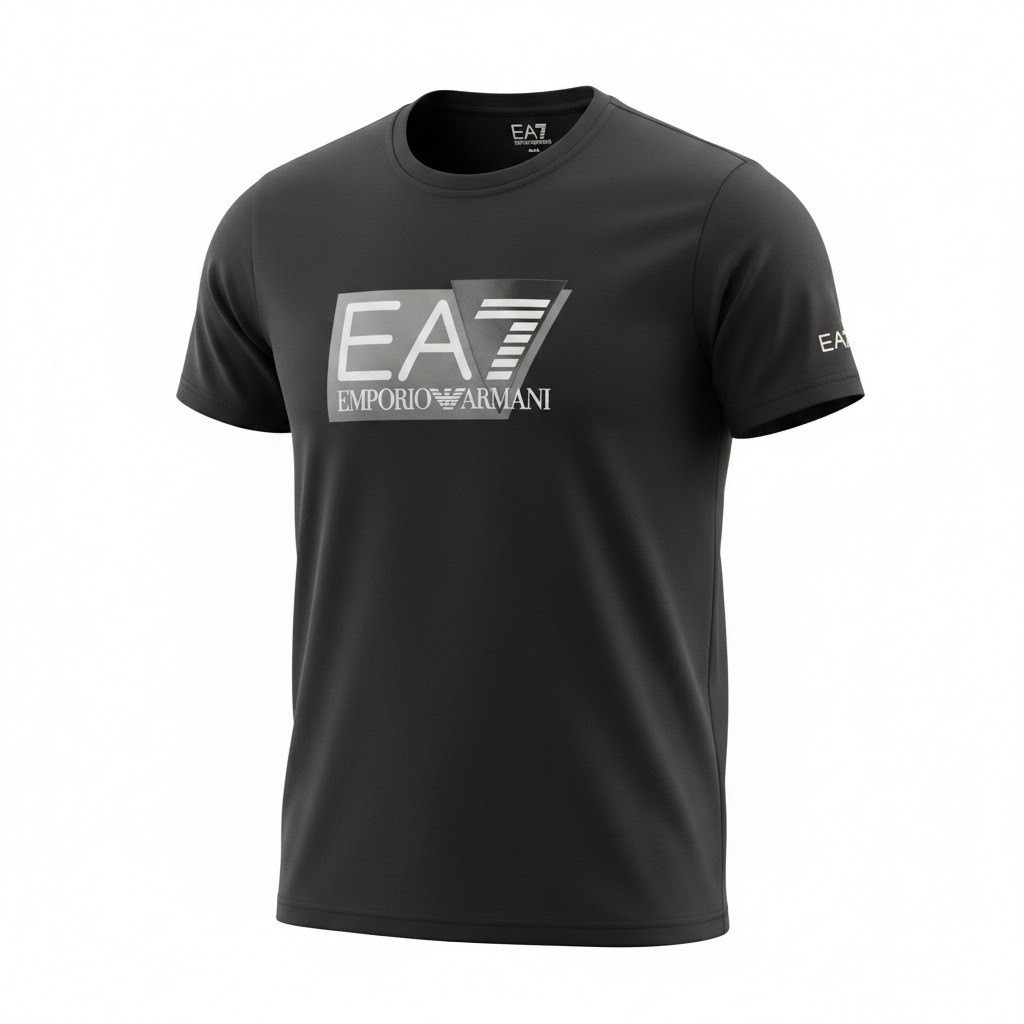 EA7 Emporio Armani Mens Graphic Logo T-Shirt Brown 3DPT81 PJM9Z Size M
