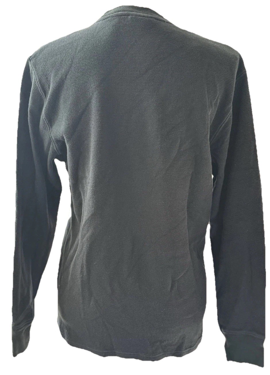 Polo Ralph Lauren Sleepwear Mens Small Waffle Knit Shirt Black 100% Cotton
