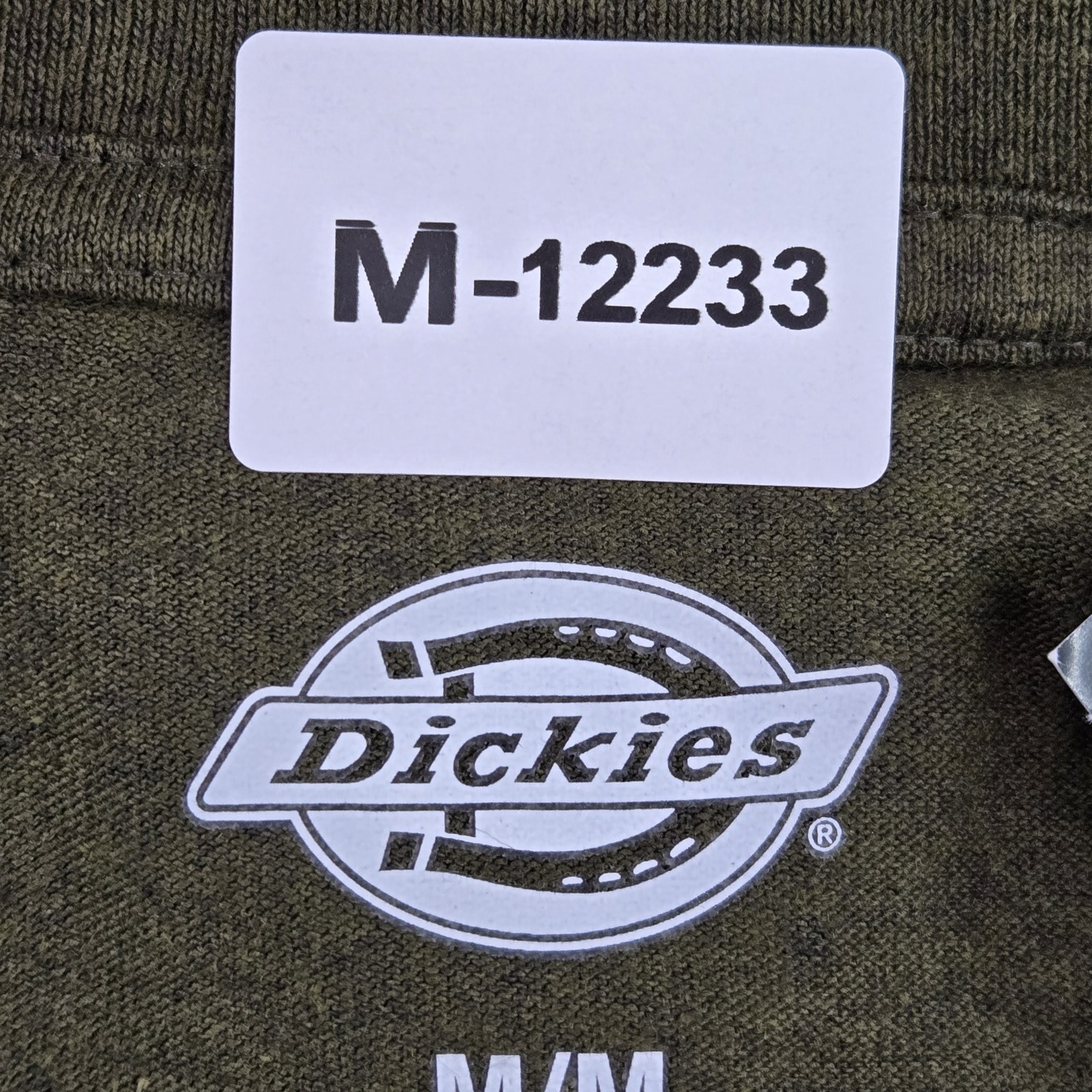 Dickies Men Shirt M Green Knit Pullover Short Sleeve Crew Neck Heavyweight NWT
