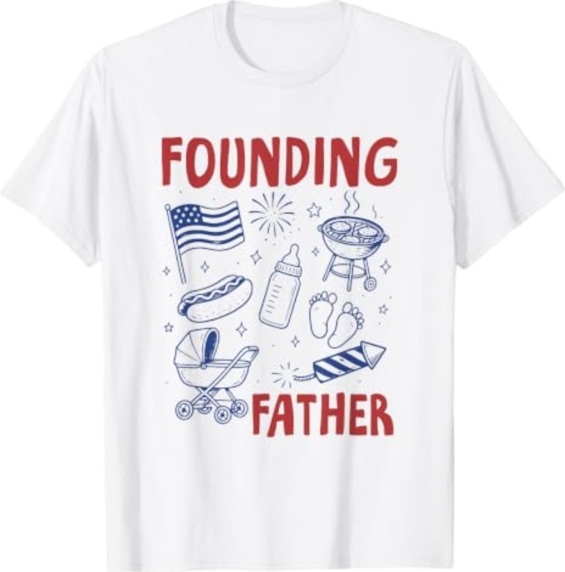 an All American Baby Pregnancy Announcement 4th of July T-Shirt