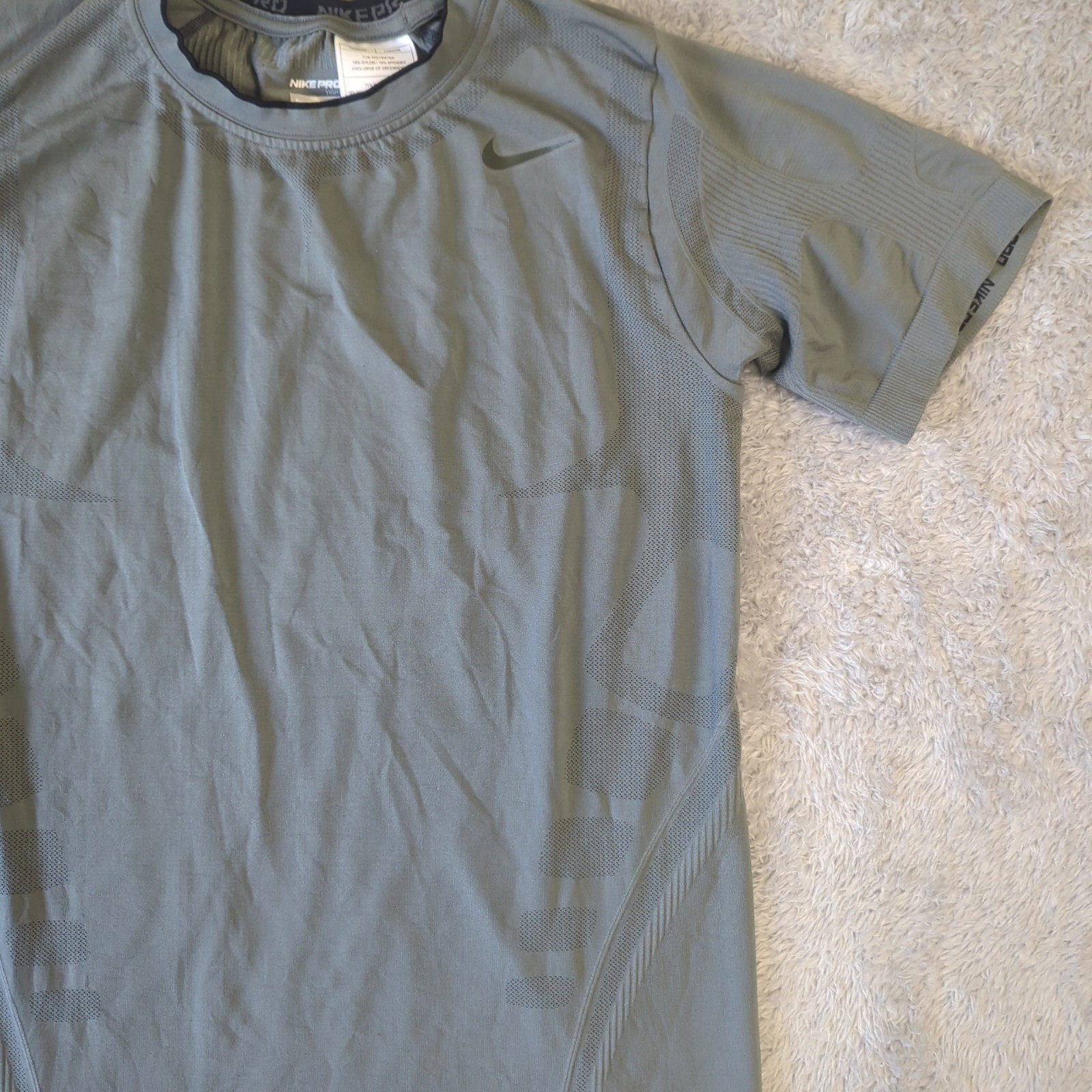 Nike Pro Tight Compression Shirt Gray NikeFIT Athletic Men’s XXL 2XL