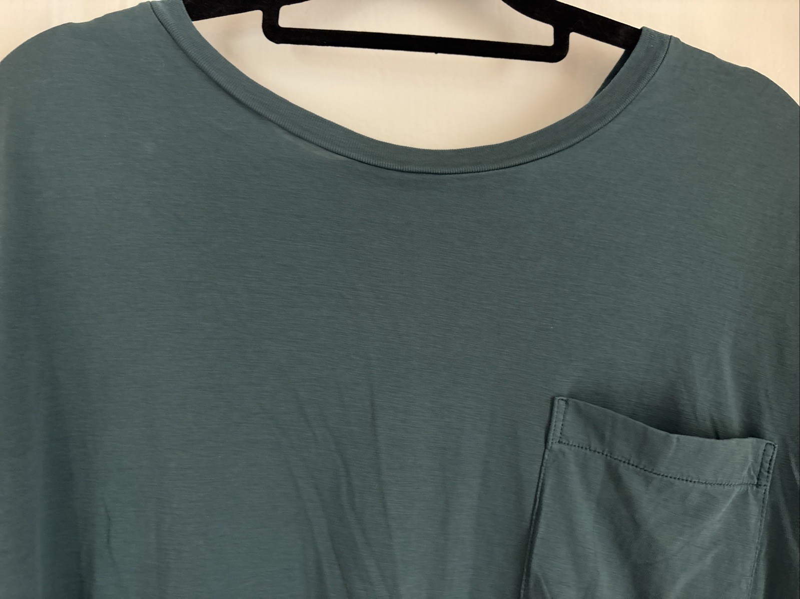 Mens UnTuckit EcoSoft Pocket Tee T Shirt Pima Cotton Crewneck Teal Sz XXX Large