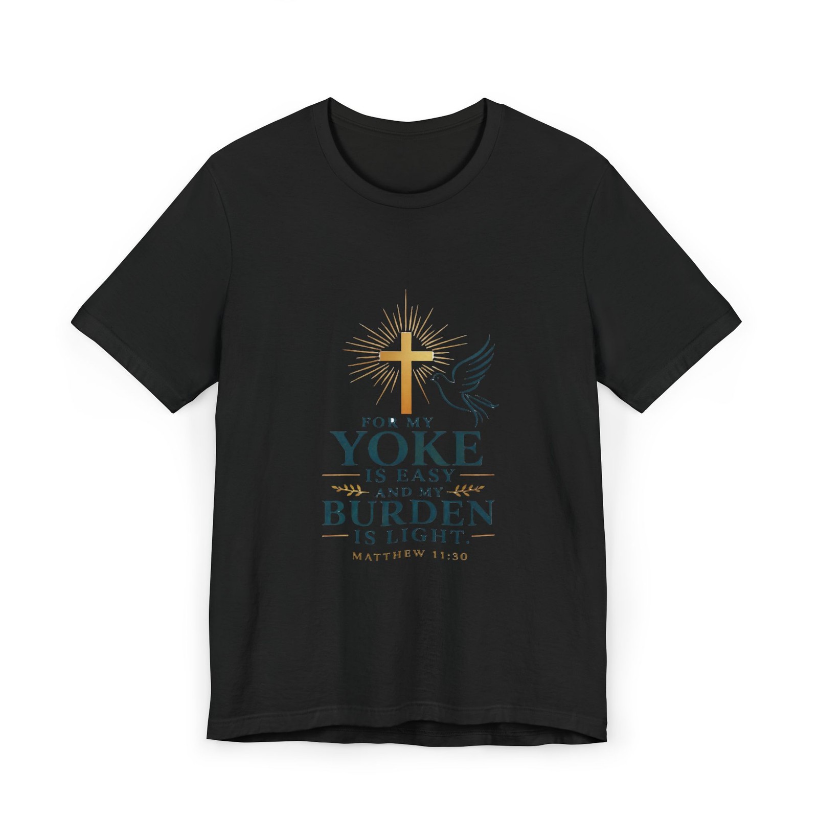Matthew 11:30 Easy Yoke Light Burden Jersey Tee Unisex Made in USA